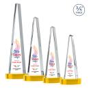 Majestic Tower Full Color Gold on Alberton Base Obelisk Crystal Award
