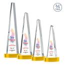 Majestic Tower Full Color Gold on Alberton Base Pyramid Crystal Award