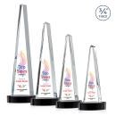 Majestic Tower Full Color  Black on Alberton Base Obelisk Crystal Award