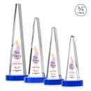 Majestic Tower Full Color  Blue on Alberton Base Obelisk Crystal Award