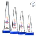 Majestic Tower Full Color  Blue on Alberton Base Pyramid Crystal Award