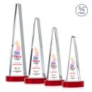 Majestic Tower Full Color Red on Alberton Base Pyramid Crystal Award