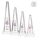 Majestic Tower Full Color White on Alberton Base Obelisk Crystal Award