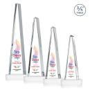 Majestic Tower Full Color White on Alberton Base Pyramid Crystal Award