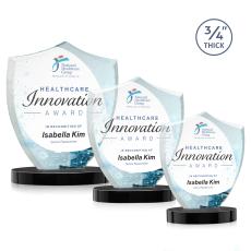 Scudo Shield Full Color Black on Alberton Base Abstract / Misc Crystal Award - Full Color Awards