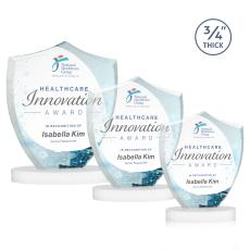 Scudo Shield Full Color White on Alberton Base Abstract / Misc Crystal Award - Full Color Awards
