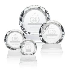Seville Clear on Entwhistle Base Circle Crystal Award - Crystal Diamond Awards