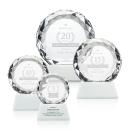 Seville White on Entwhistle Base Circle Crystal Award