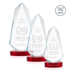 Sheridan Red on Alberton Base Abstract / Misc Crystal Award - Glass Awards