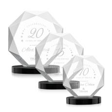 Kitchener Black on Alberton Base Crystal Award - Corporate Awards