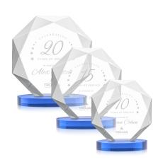 Kitchener Sky Blue on Alberton Base Crystal Award - Corporate Awards