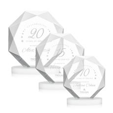 Kitchener White on Alberton Base Crystal Award - Corporate Awards