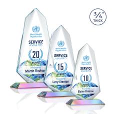 Sheridan Full Color Prismatic Peak Crystal Award - Sales Awards