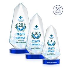Sheridan Full Color Blue on Alberton Base Abstract / Misc Crystal Award - Glass Awards