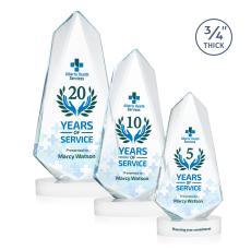 Sheridan Full Color White on Alberton Base Peak Crystal Award - Sales Awards
