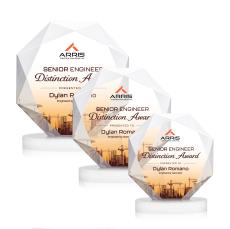 Kitchener Full Color White on Alberton Base Crystal Award - Corporate Awards