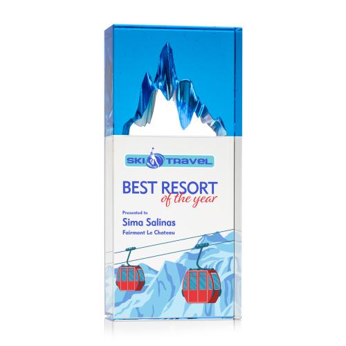 Corporate Awards - Crystal Awards - Cordova Full Color Rectangle Crystal Award