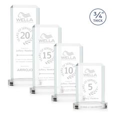 Dalton Clear on Alberton Base Rectangle Crystal Award - Corporate Awards