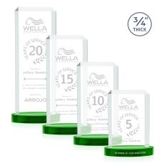 Dalton Green on Alberton Base Rectangle Crystal Award - Colored Crystal