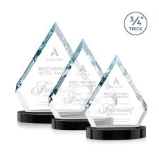 Apex Black on Alberton Base Crystal Award - Corporate Awards