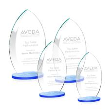 Windermere Sky Blue Flame Crystal Award - Newest Additions