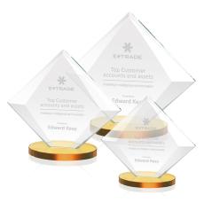 Teston Amber Crystal Award - Colored Glass Awards