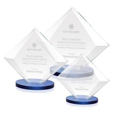 Teston Blue Crystal Award - Colored Glass Awards