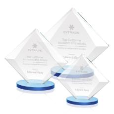Teston Sky Blue Crystal Award - Colored Glass Awards