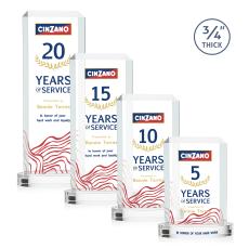 Dalton Full Color Clear on Alberton Base Rectangle Crystal Award - Corporate Awards