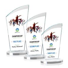 Tomkins Full Color Clear Peak Crystal Award - Sales Awards