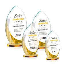 Windermere Full Color Amber Flame Crystal Award - Full Color Awards