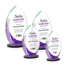 Windermere Full Color Black  Flame Crystal Award - Full Color Awards