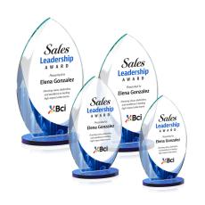 Windermere Full Color Blue Flame Crystal Award - Newest Additions