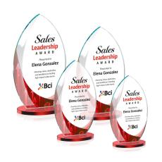 Windermere Full Color Red  Flame Crystal Award - Corporate Awards