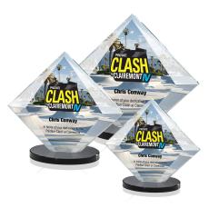Teston Full Color Black Crystal Award - Crystal Awards