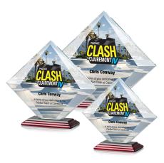 Teston Full Color Rosewood Crystal Award - Modern Awards