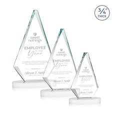 Windsor White on Alberton Base Crystal Award - Employee Awards