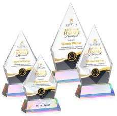 Shelton Full Color Prismatic on Newhaven Base Crystal Award - Corporate Awards