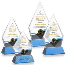 Shelton Full Color Sky Blue on Newhaven Base Crystal Award - Full Color Awards