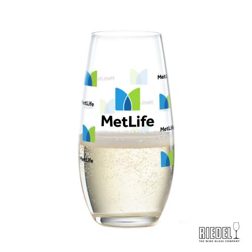 Corporate Recognition Gifts - Etched Barware - RIEDEL Stemless Flute - Full Color