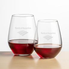 Townsend Stemless Wine - Deep Etch - Wine Glasses