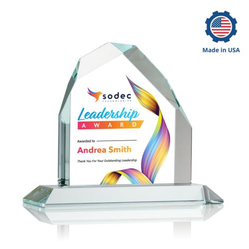 Corporate Awards - Full Color Awards - Austere Full Color Peak Crystal Award