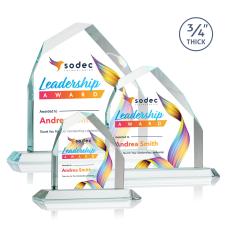 Austere Full Color Clear Peak Crystal Award - Sales Awards