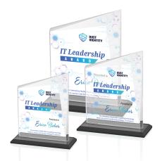 Bellamy Full Color Black Peak Crystal Award - Sales Awards