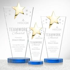 Mantella Gold Sky Blue Star Crystal Award - Newest Additions