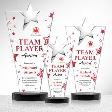 Mantella Chrome Full Color Black Star Crystal Award - Crystal Star Awards