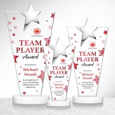 Mantella Chrome Full Color White Star Crystal Award - Crystal Star Awards