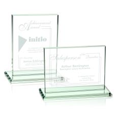 Emperor Jade (Horiz) Rectangle Glass Award - Jade Glass Awards