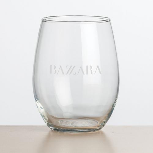Corporate Gifts, Recognition Gifts and Desk Accessories - Etched Barware - Wine Glasses - Stemless Wine Glasses - Stanford Stemless Wine - Deep Etch