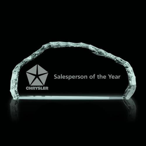 Corporate Gifts, Recognition Gifts and Desk Accessories - Paperweights - Iceberg Horizontal - Jade
